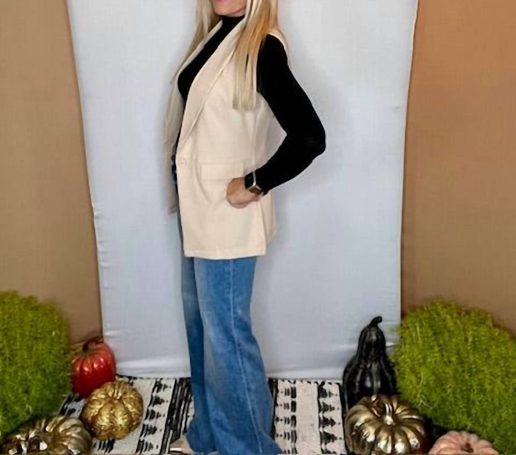 Miss Sparkling - Double Breasted Blazer Vest
