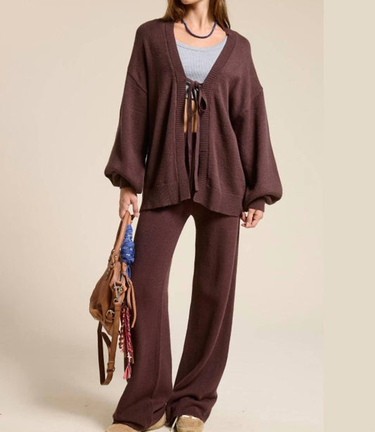 Mimosa - Ribbed Detail Knit Cardigan