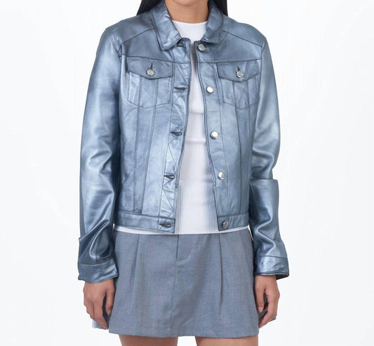Jkt Nyc - Alexa Metallic Leather Jacket