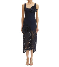 Oscar De La Renta - Rose Guipure Long Knit Dress