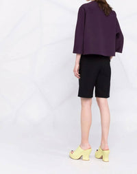 Valentino - V-neck Cropped Sleeve Knitted Top
