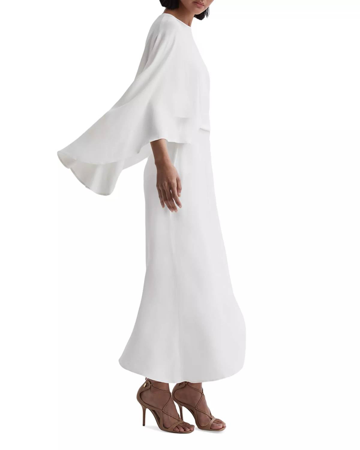 Reiss - Naomi Asymmetric Cape Maxi Dress
