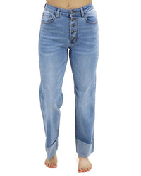 Grace And Lace - Straight Leg Cuffed Jeans