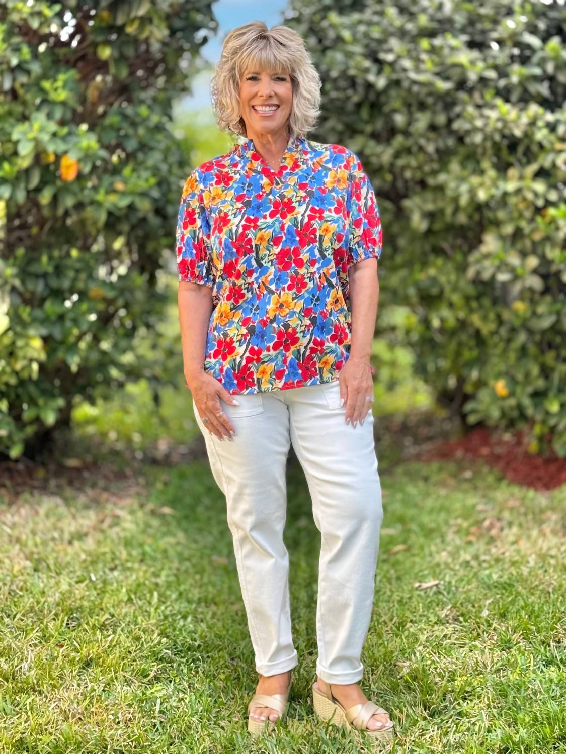 Southern Grace - Bloom Where You're Planted Blouse Top