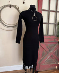 ARIAT Alicia Midi Sweater Dress in black - women's dress - view 5