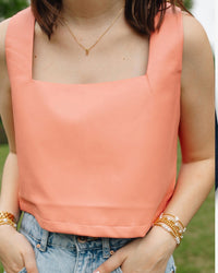 Buddylove - Manning Vegan Leather Cropped Tank Top