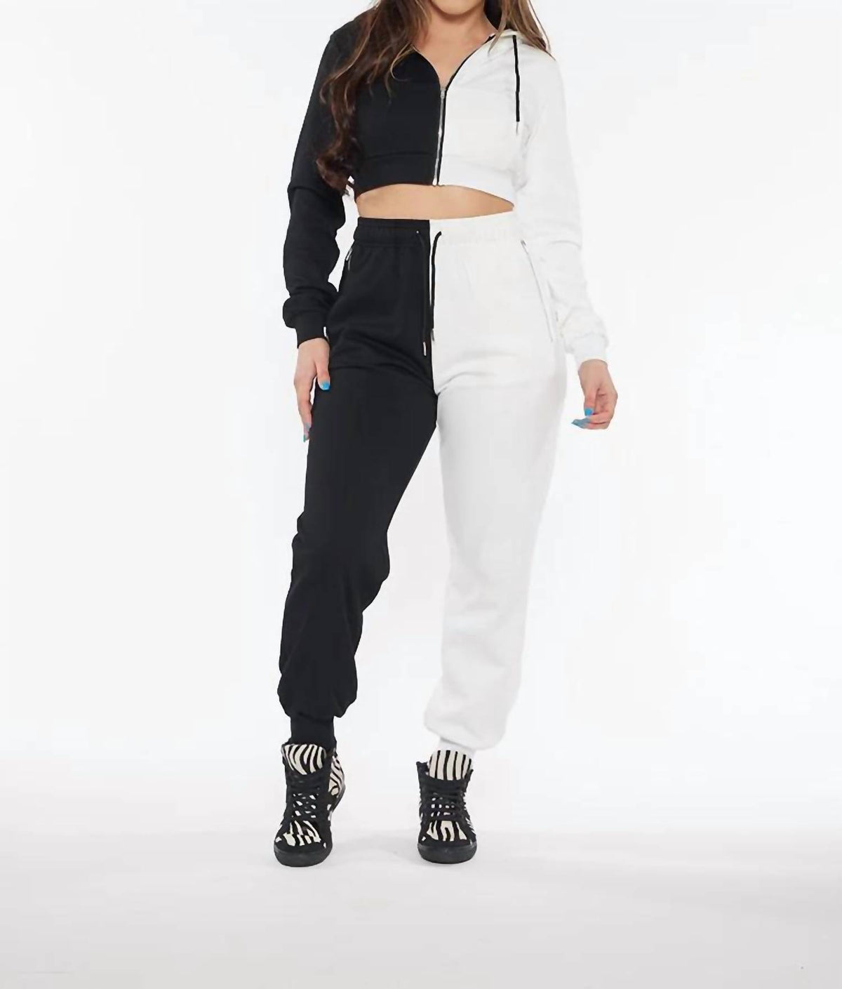 Circular Path - Two Tone Sweatpants