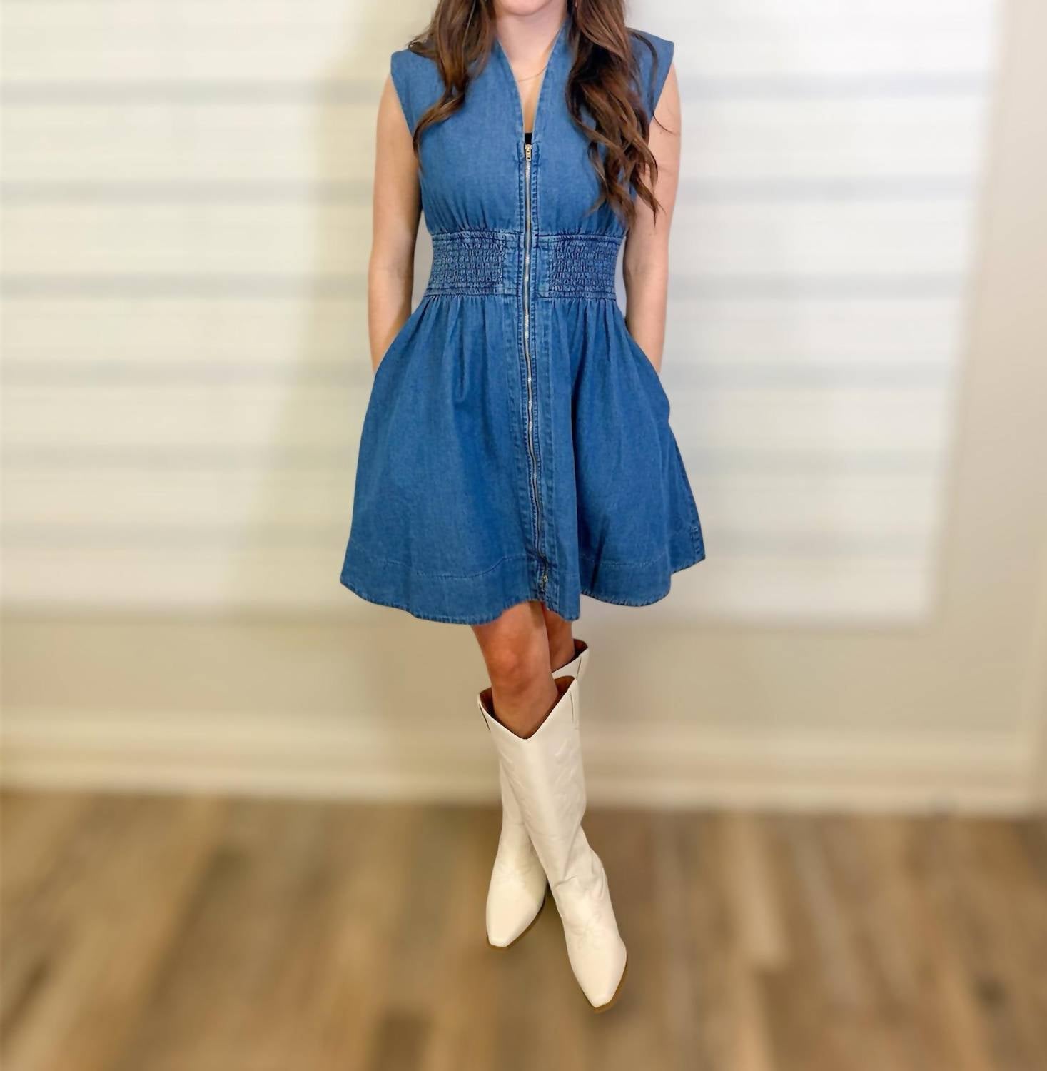 Entro - Easy Like Sunday Denim Dress