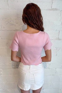 Day + Moon - Ellis Scallop Scoopneck Top