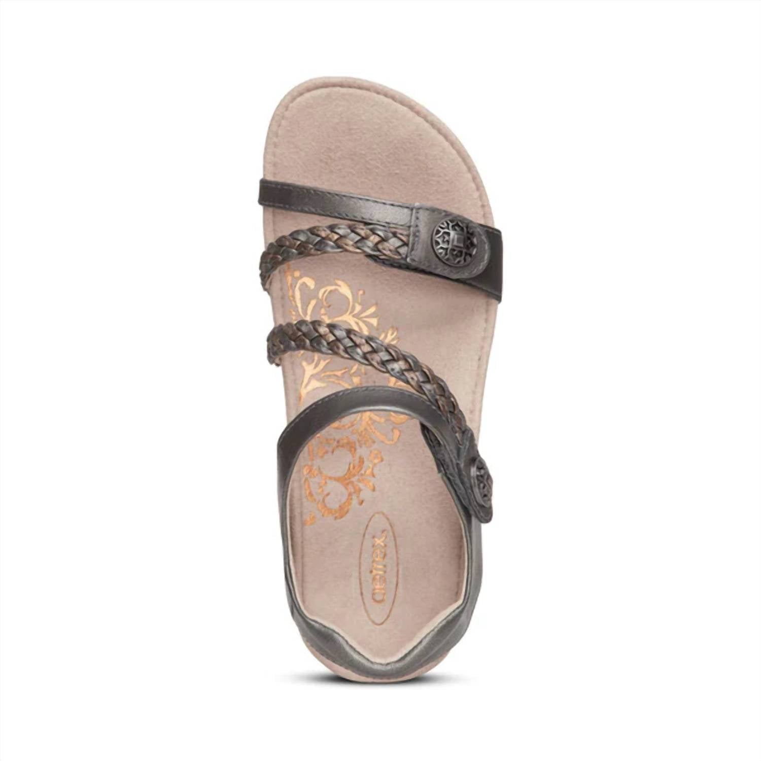 Aetrex - Women's Jillian Braided Quarter Strap Sandal