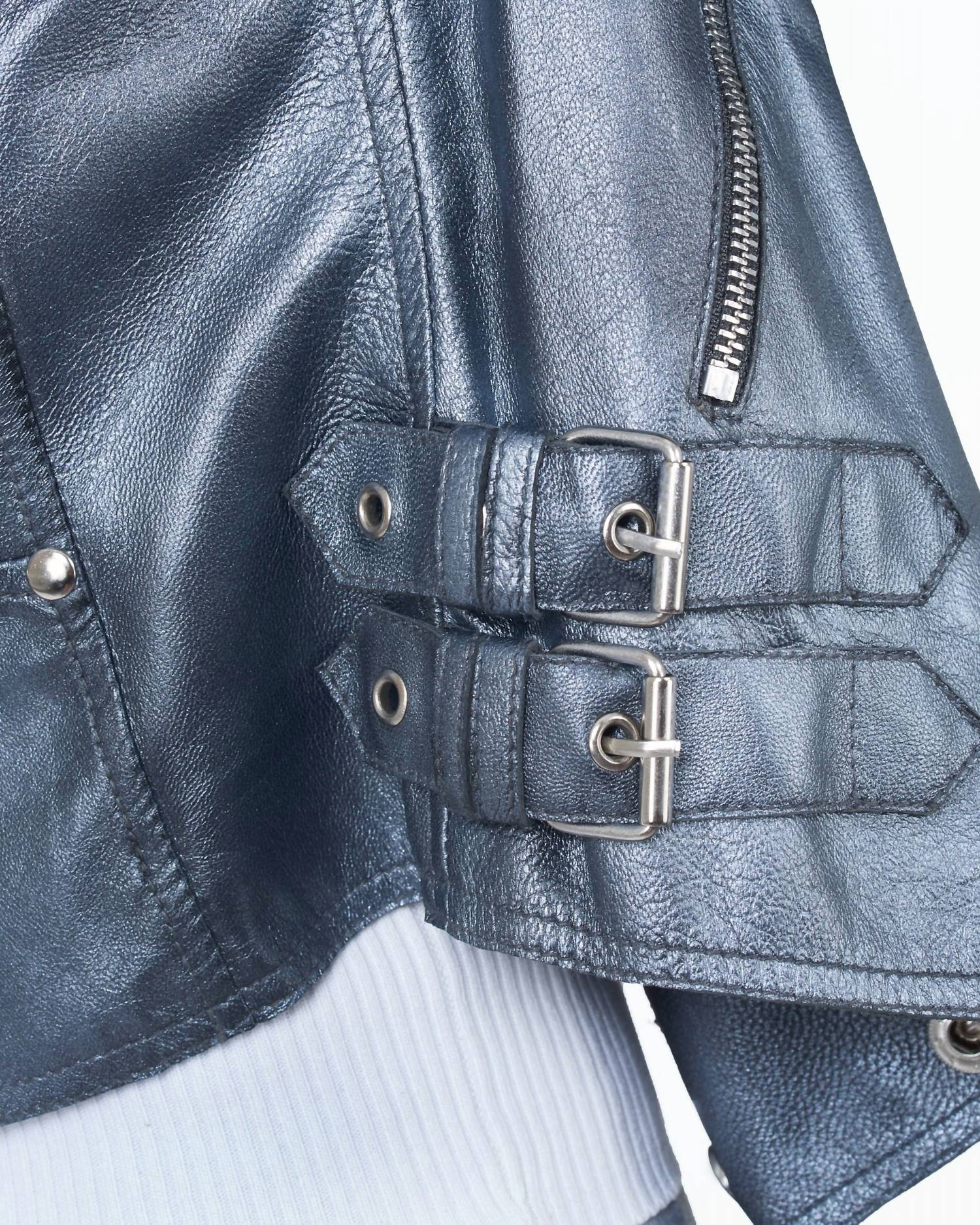 Jkt Nyc - Harley Metallic Leather Jacket