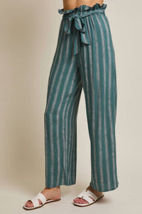 Gilli - Heidi Striped Ruffle Top Pants
