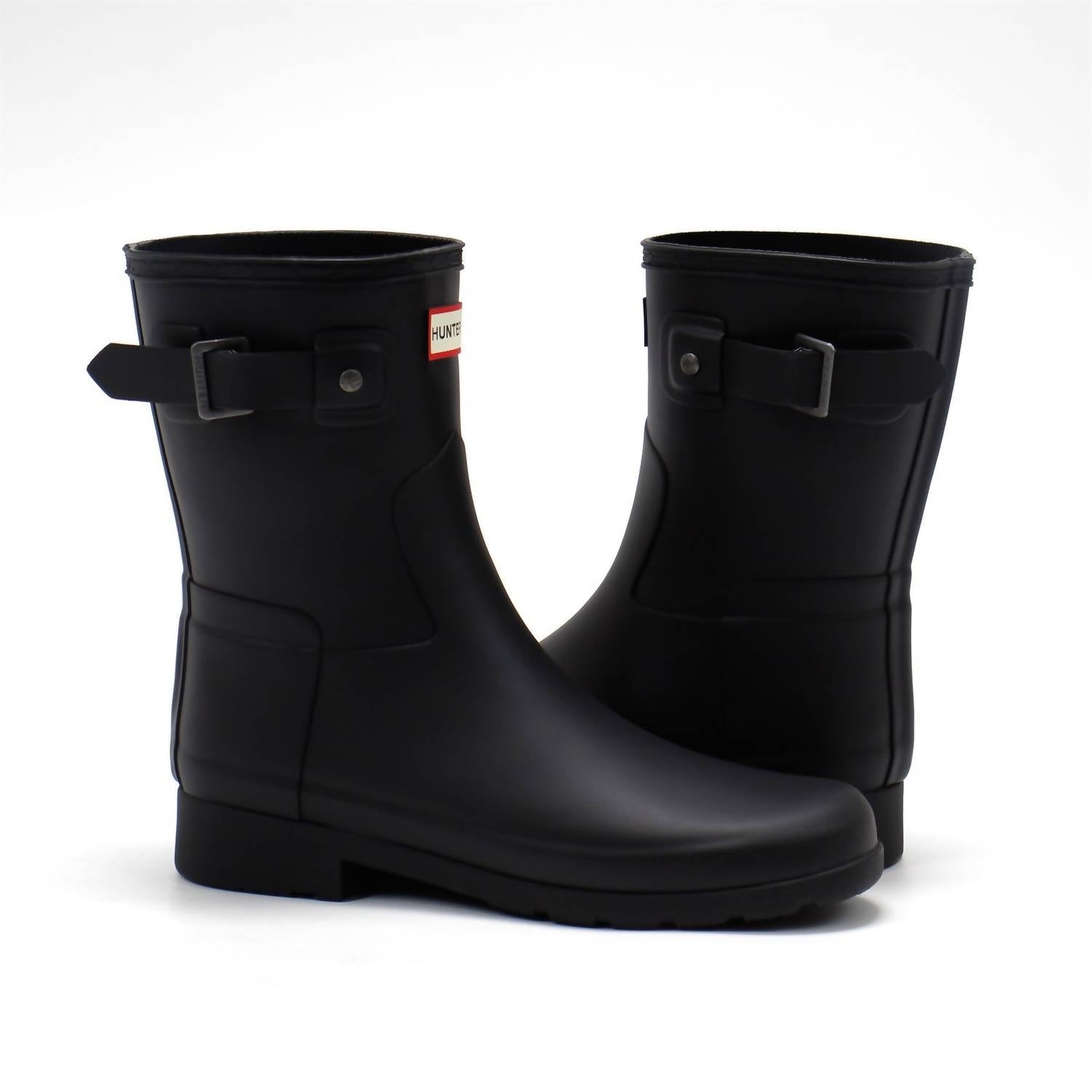 HUNTER Women's Original Refined Slim Fit Short Boots in black - women's shoe - view 4