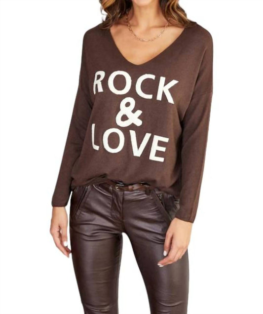 Venti6 - Fuzzy Rock Love Sweater