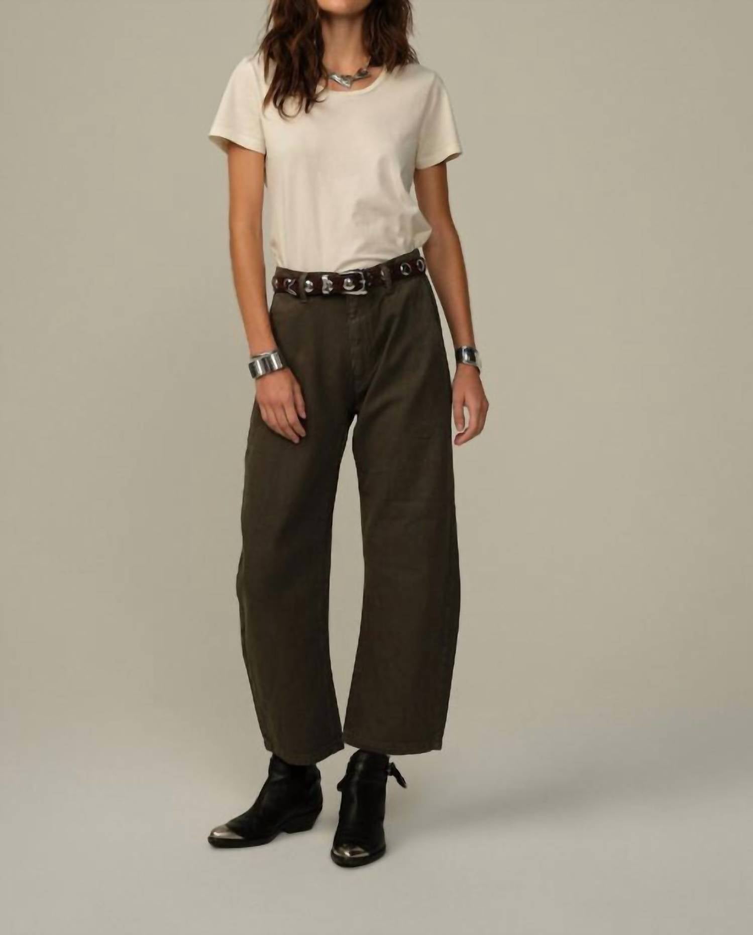 Road To Nowhere - Pilon Recycler Cotton Mid-rise Trouser