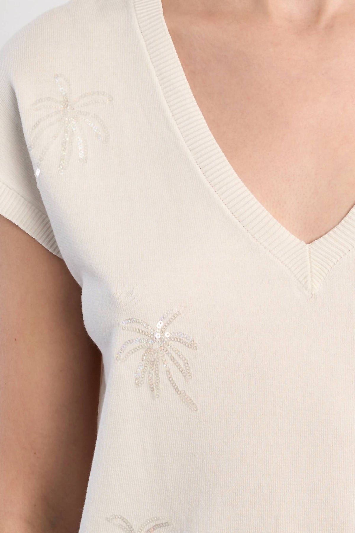 Lili Sidonio - Palm Beach Party Sequin Knit Top