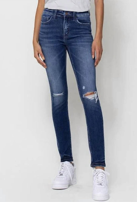 Flying Monkey - Distressed Mid Rise Skinny Ankle Jeans