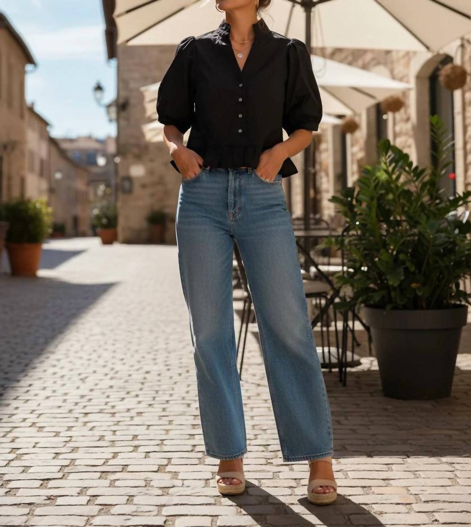Entro - Women's Wide Leg Jeans