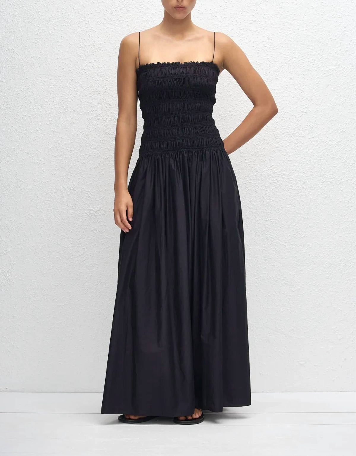 Matteau - Shirred Drop Waist Dress
