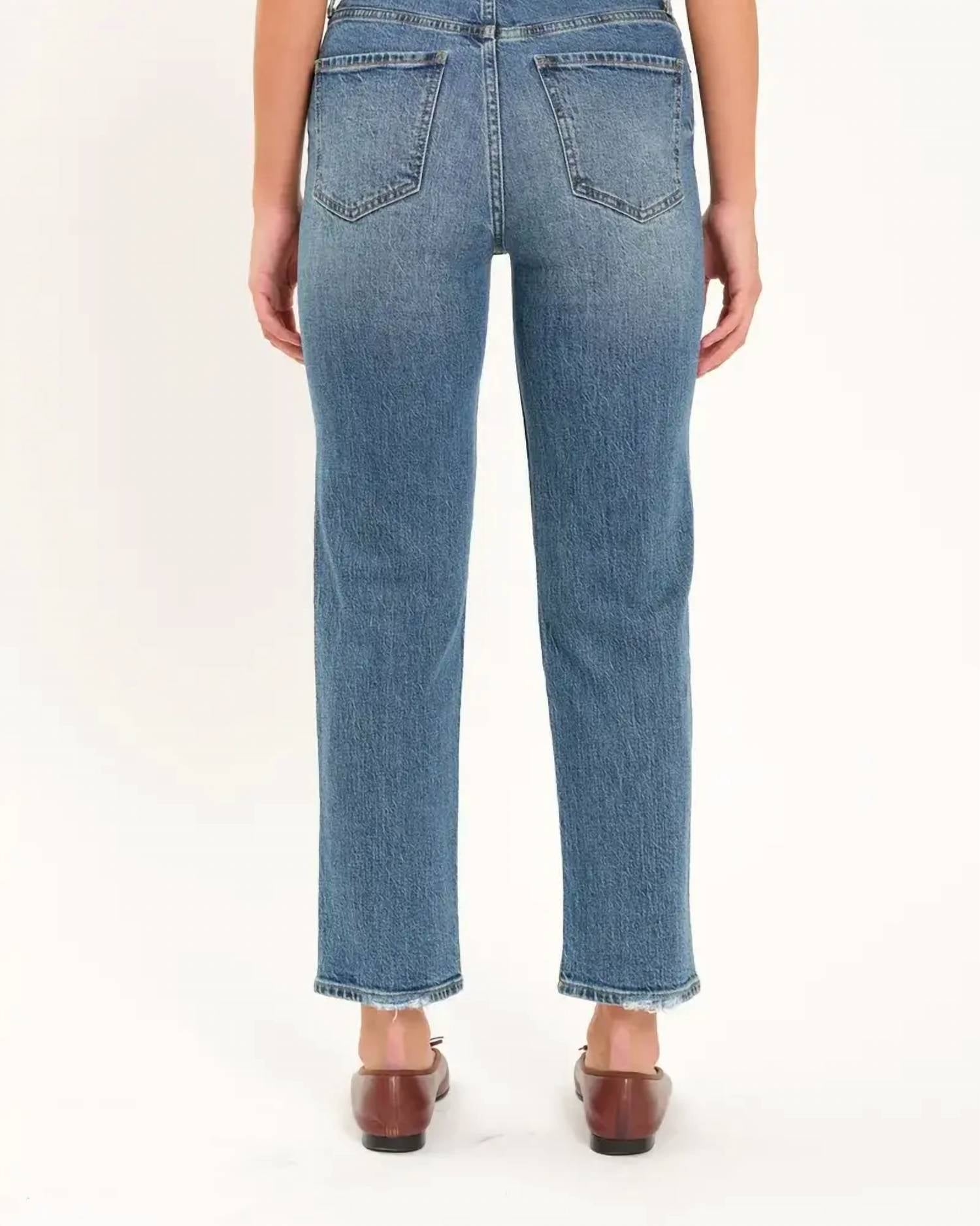 DAZE Straight Up High Rise Jeans in stunner 1 - women's jeans - detail view