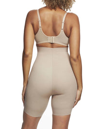 TC Fine Intimates Iconic Core High-waist Booty Lift Thigh Slimmer in stucco stucco - women's intimate - detail view