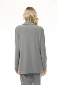 Joseph Ribkoff Relaxed Blazer Jacket in grey melange - women's jacket - alternate view