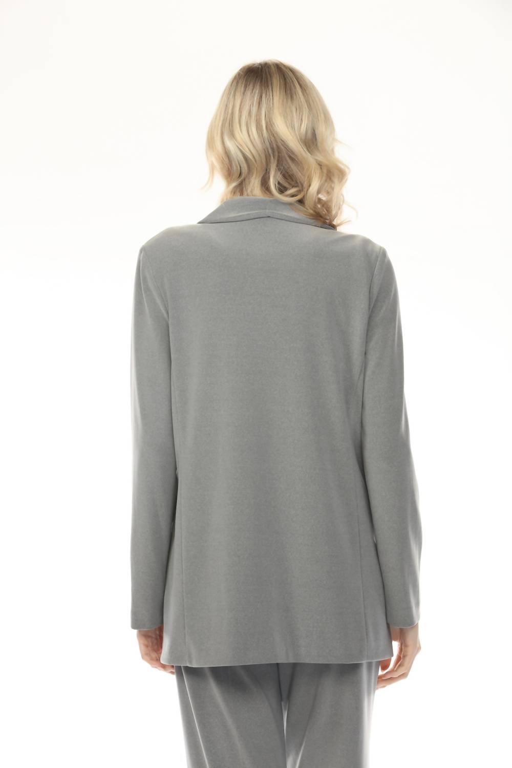 Joseph Ribkoff Relaxed Blazer Jacket in grey melange - women's jacket - alternate view
