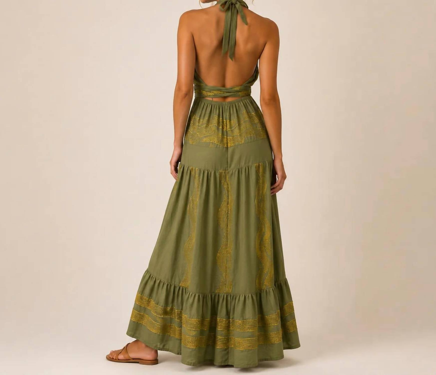 Mystery Resort - Sienna Halter Maxi Dress