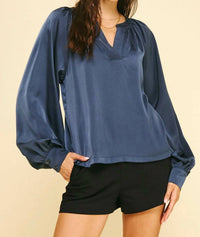 Pinch - Muse Shirred V-neck Blouse