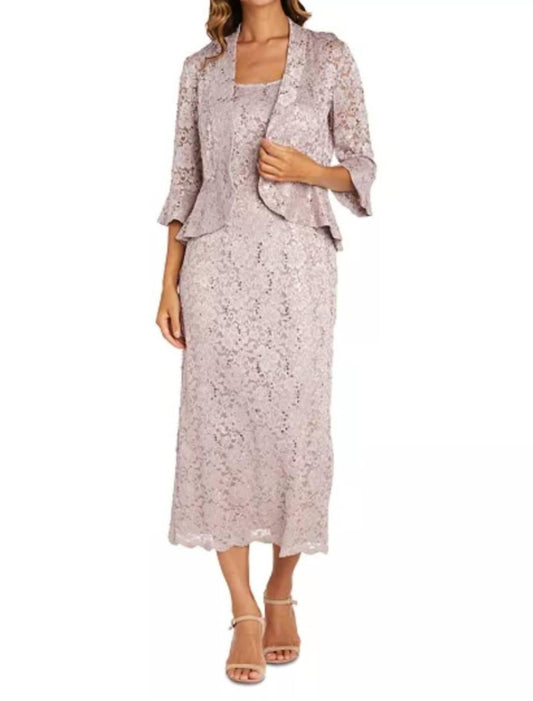 R&M Richards - Sequin Lace Two-piece Jacket Dress