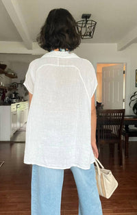 Mint Exclusives - Button Down Sleeveless Linen Top