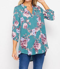 Honeyme - Floral Gabby Top