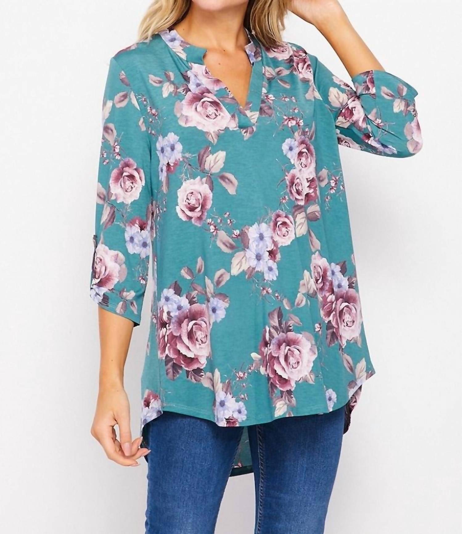 Honeyme - Floral Gabby Top