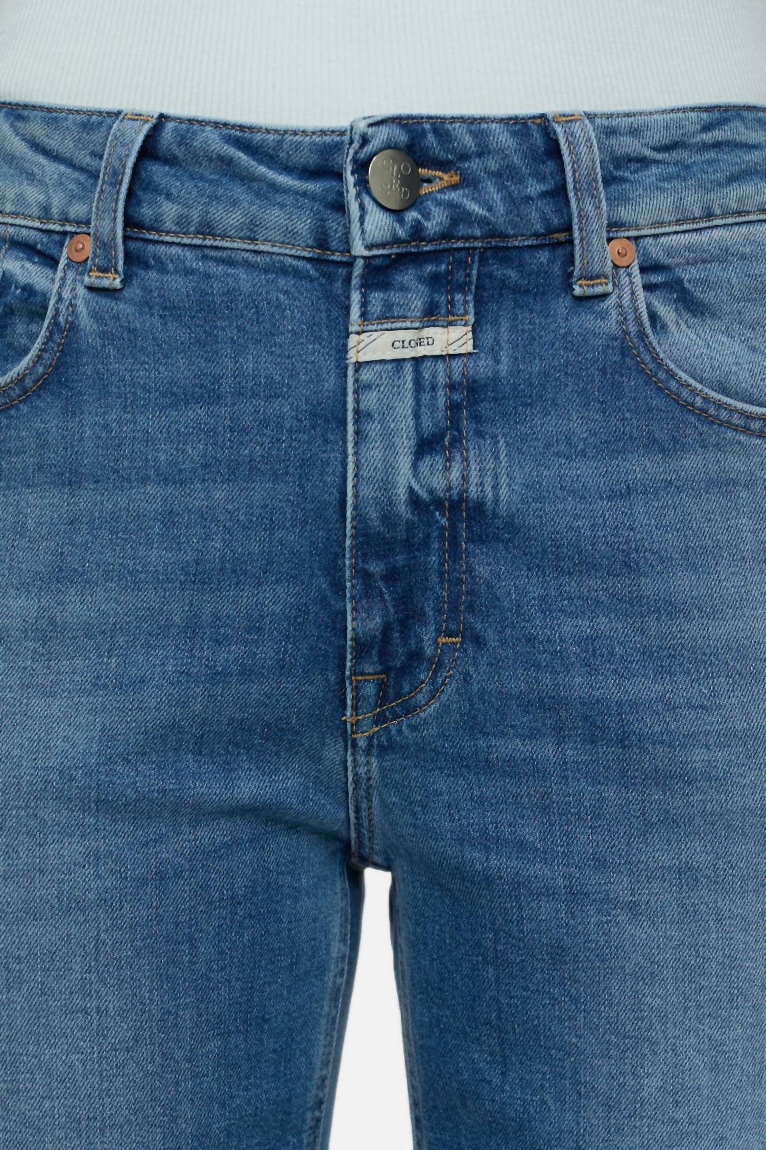 CLOSED Milo Distressed Jeans in mid blue - women's jeans - view 5