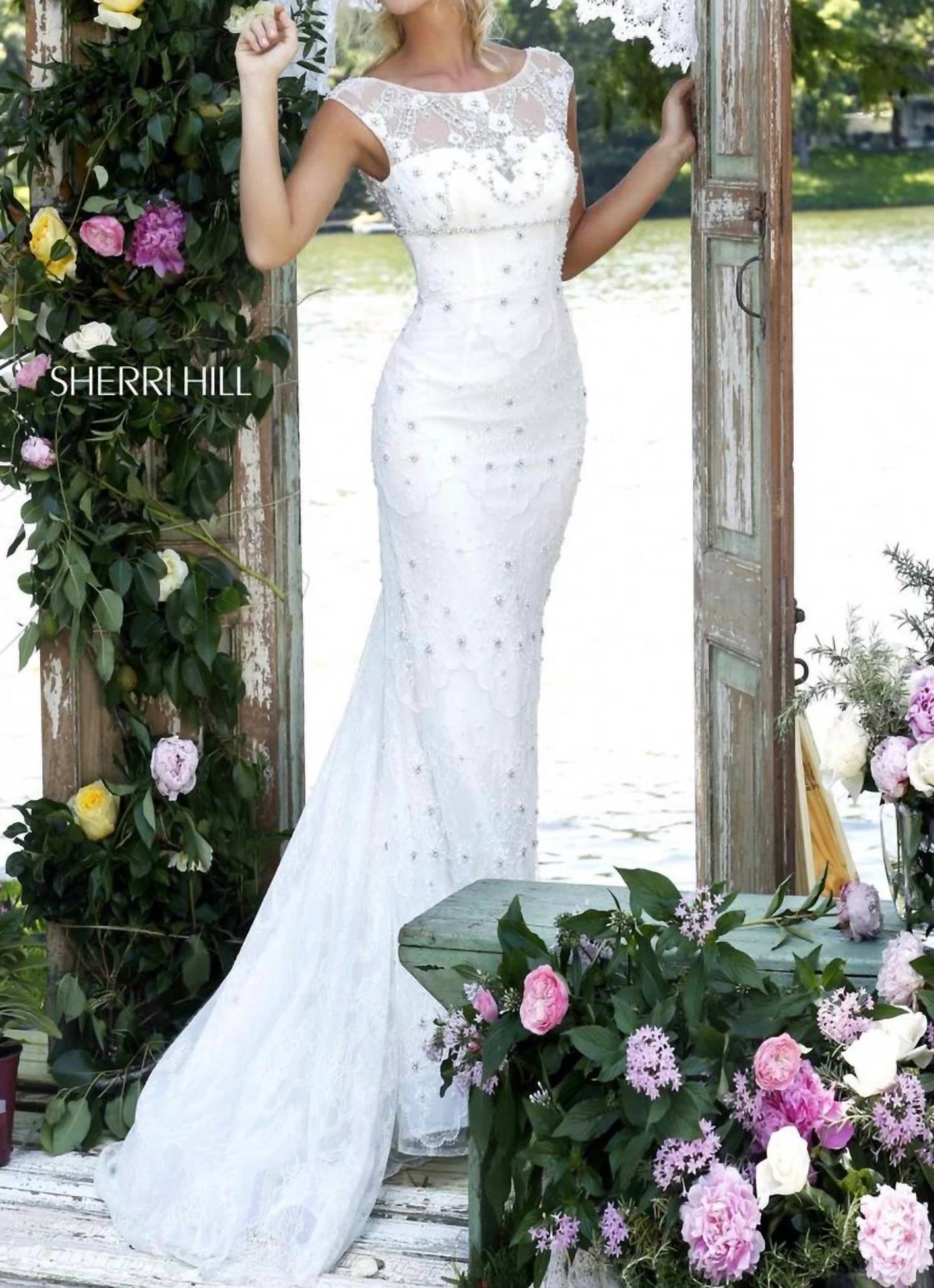 Sherri Hill - Lace Mermaid Bridal Gown