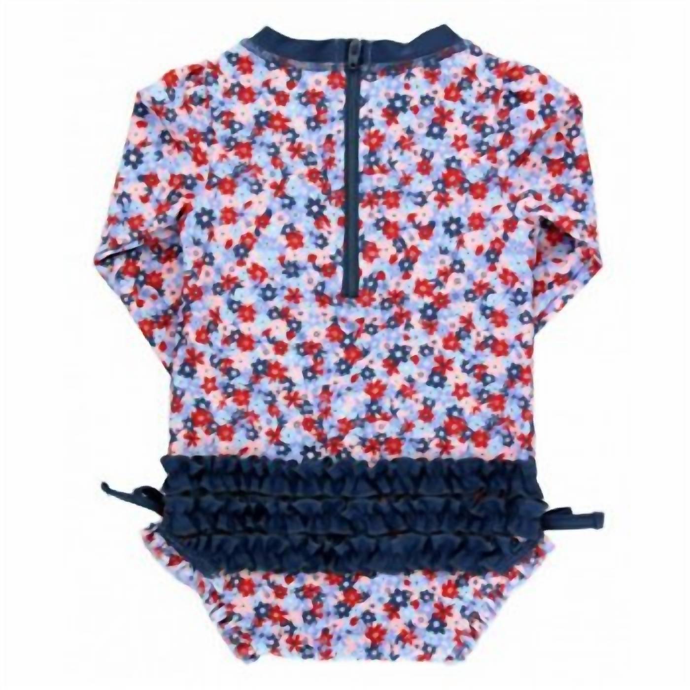 Rufflebutts - Baby Girls' One Piece Rash Guard Swimsuit
