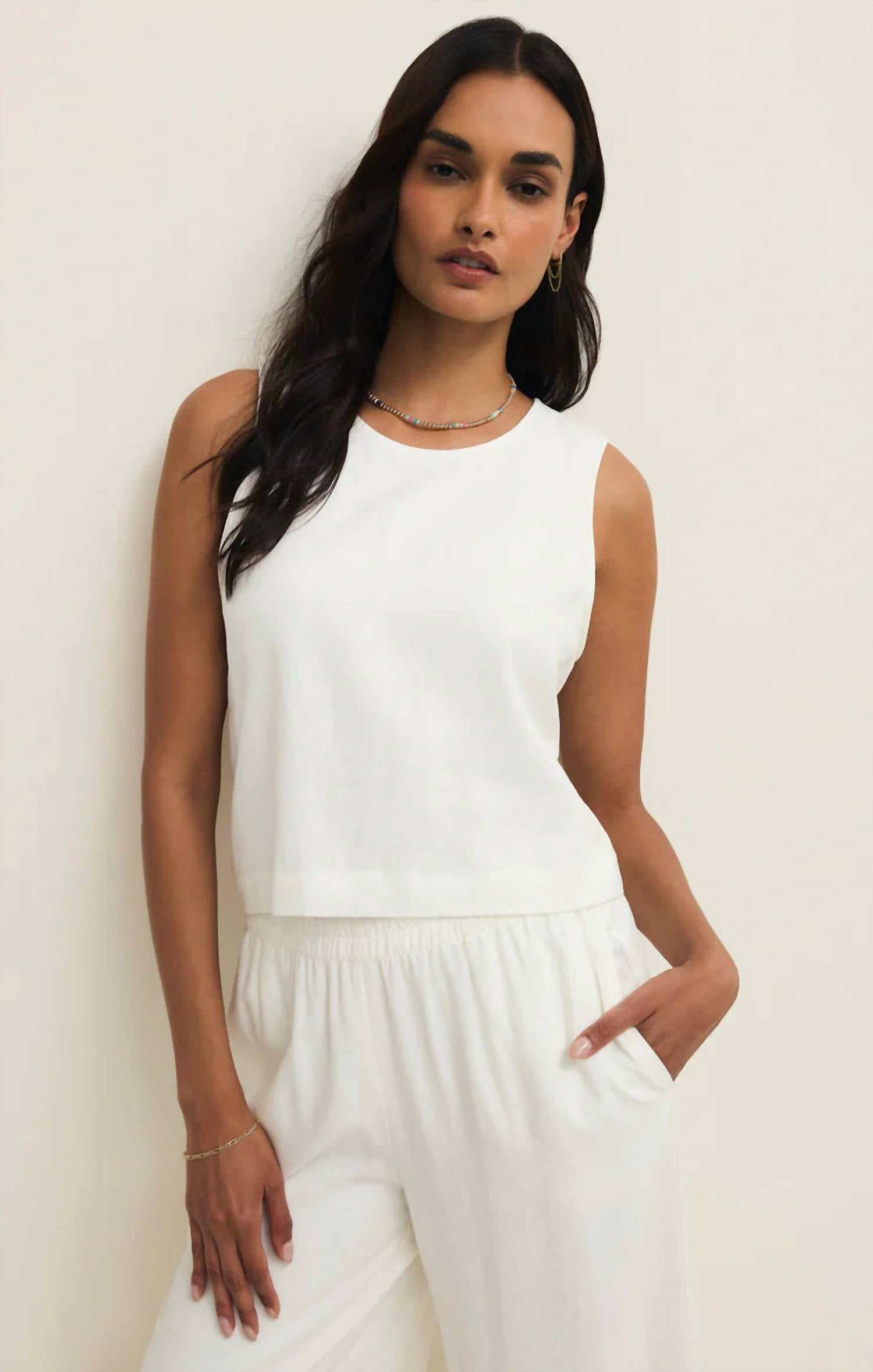 Z Supply - Sloane Linen Cropped Tank Top