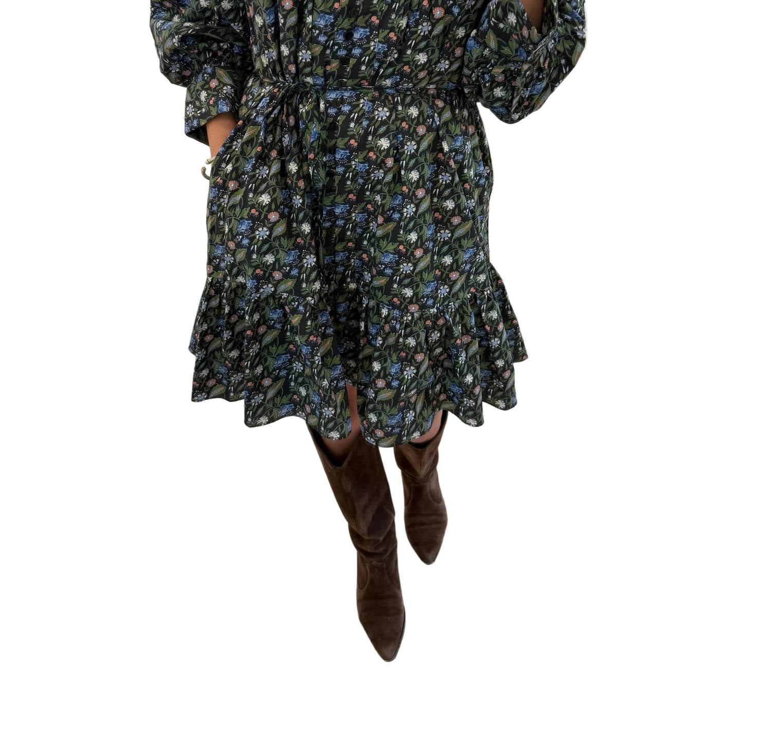 English Factory - Floral Pintuck Mini Dress