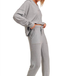 Mono B - Wash Long-sleeve V-neck Hoodie