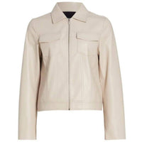 Elie Tahari - Vegan Leather Long Sleeve Jacket