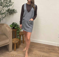 Hyfve - Sleeveless V Neck Sweater Vest Dress
