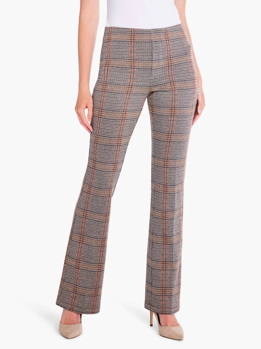 Sketched Plaid Bootcut Pant