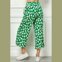 See And Be Seen - Flower Jacquard Cropped Wide Pants