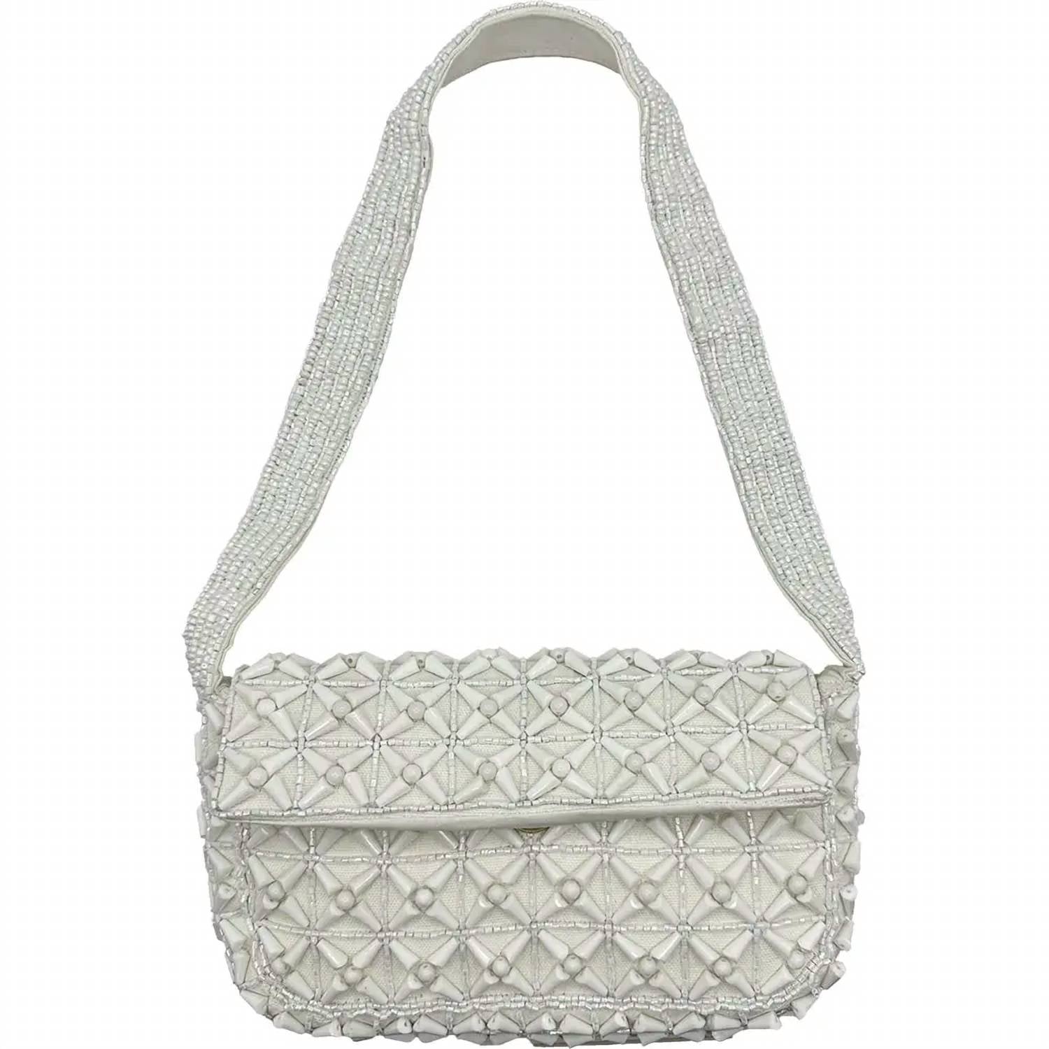 La Chic Designs - Women's Double Sided Beaded Shoulder Bag