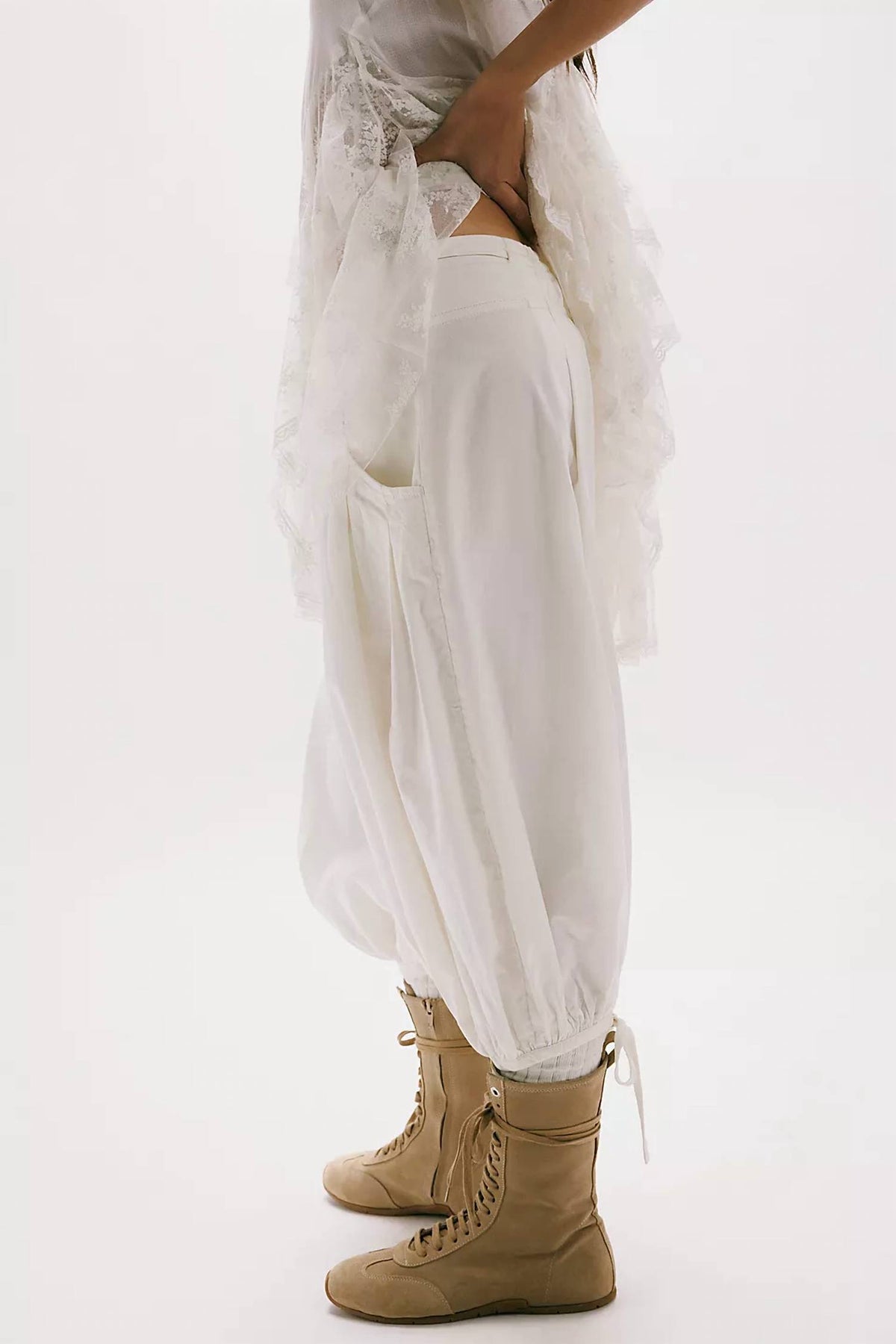 Free People - Calle Bubble Cropped Cotton Poplin Pants