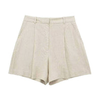 Sweetkama - Tailored V-neck Vest & Shorts Set