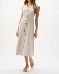 Joseph Ribkoff Melange Millenium Fit and Flare Dress in natural - women's dress