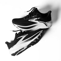 BROOKS Men's Ghost 17 Running Shoes in black grey white 3 - men's shoe - detail view