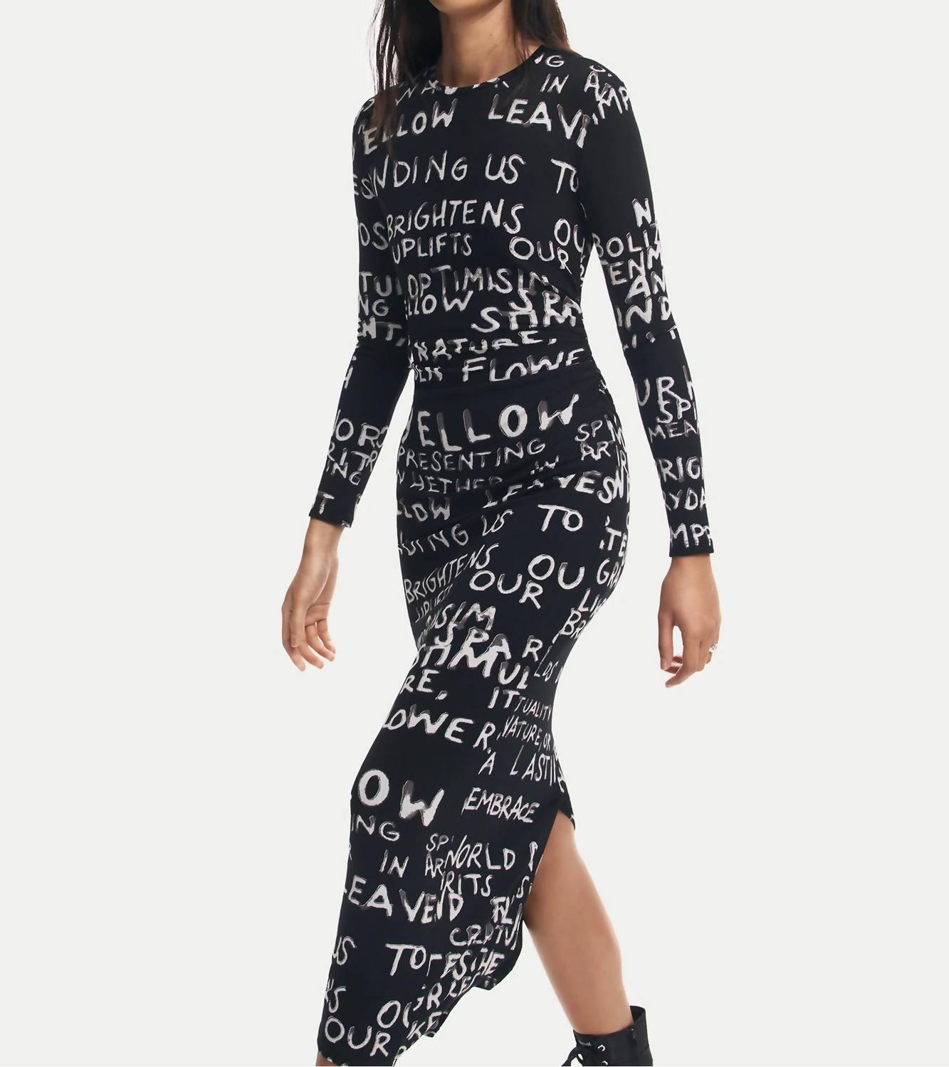 Desigual - Midi Dress With Phrases