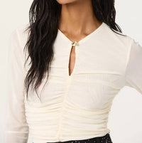 ASTR Yasmine Long Sleeve Top in offwhite - women's long sleeve top - view 5
